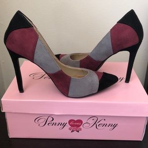 Suede Colour Block Pumps